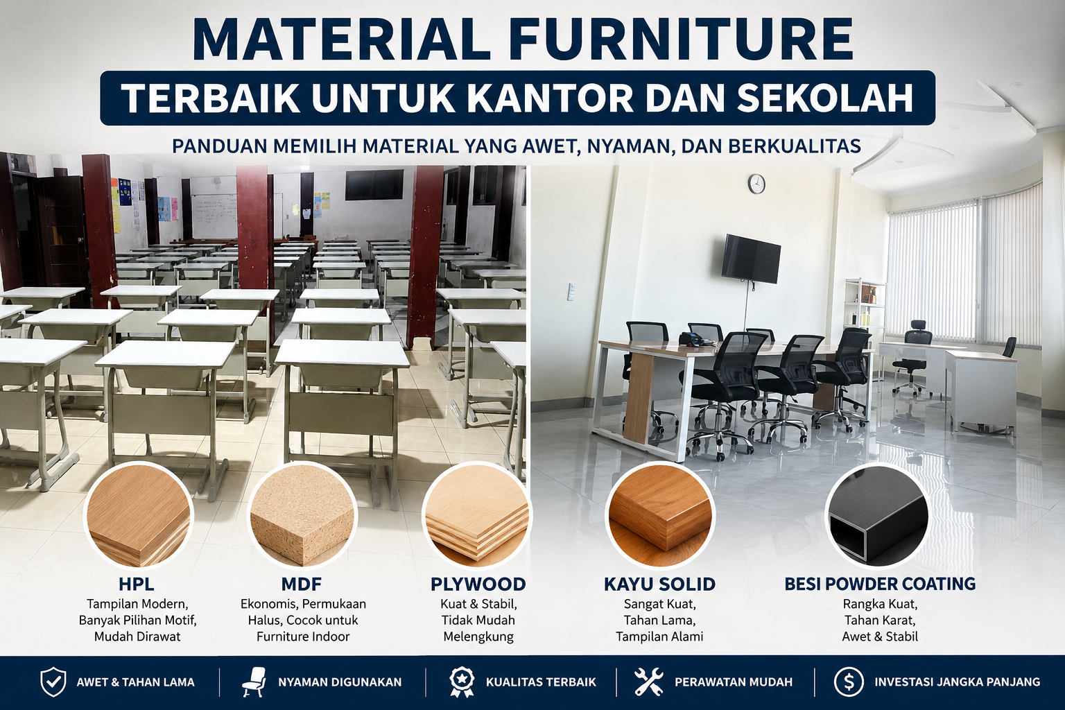 Panduan material untuk kantor dan sekolah