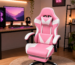 Kursi Gaming Pink di Ruang Kerja Modern